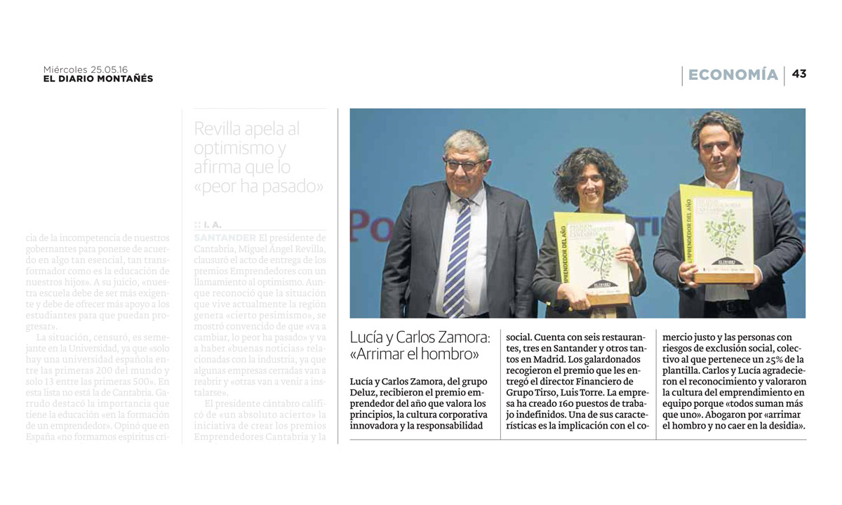 Tirso, premios emprendedores de cantabria, recuperación y reciclaje, siderurgia